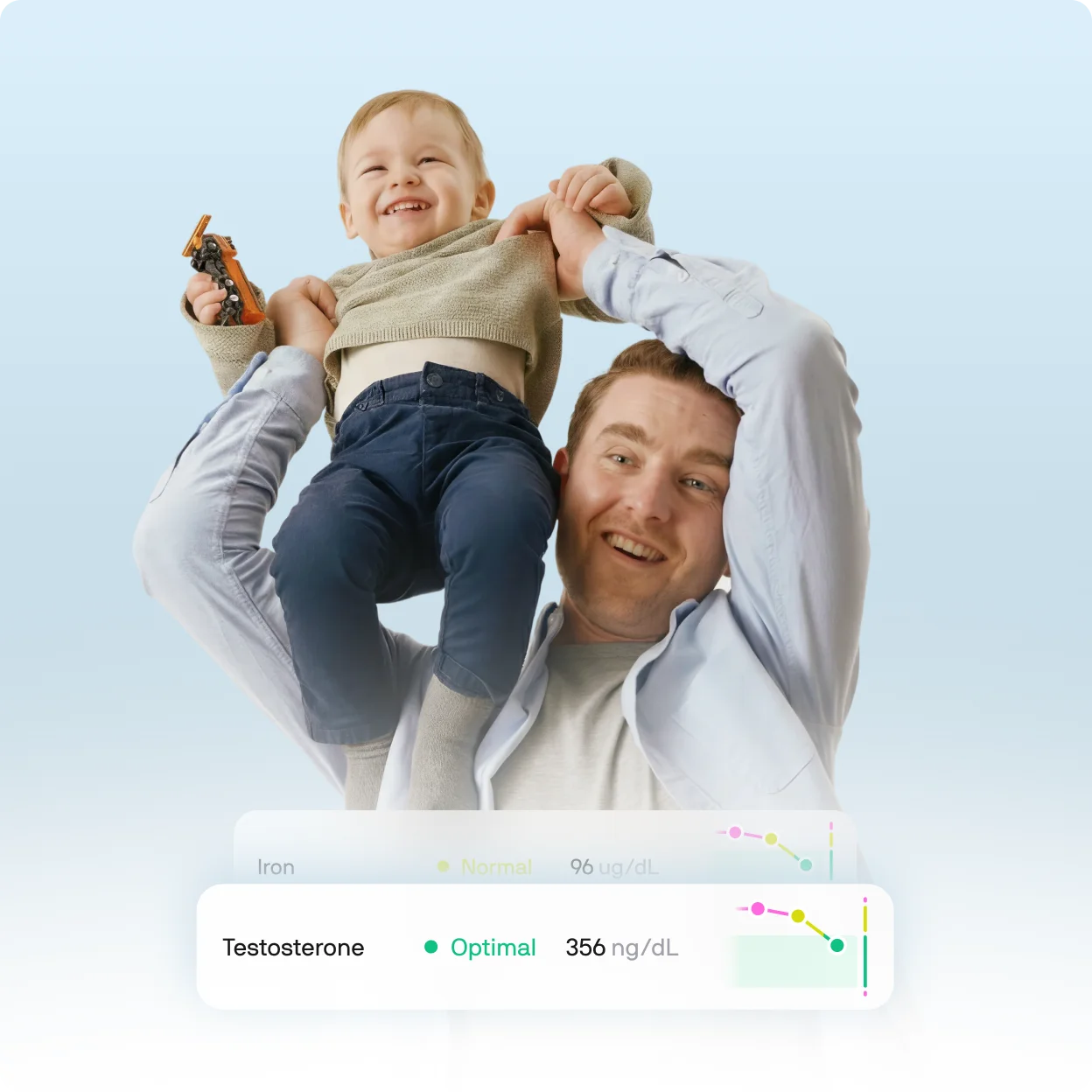 Father and child enjoying good health